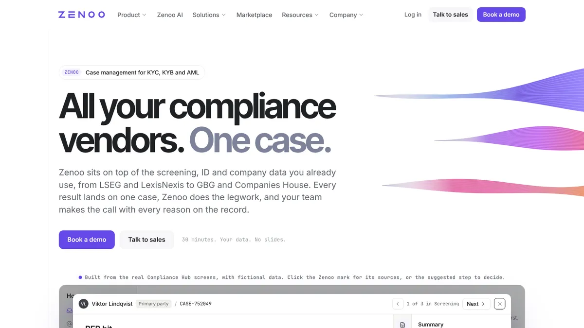 The new zenoo.com homepage