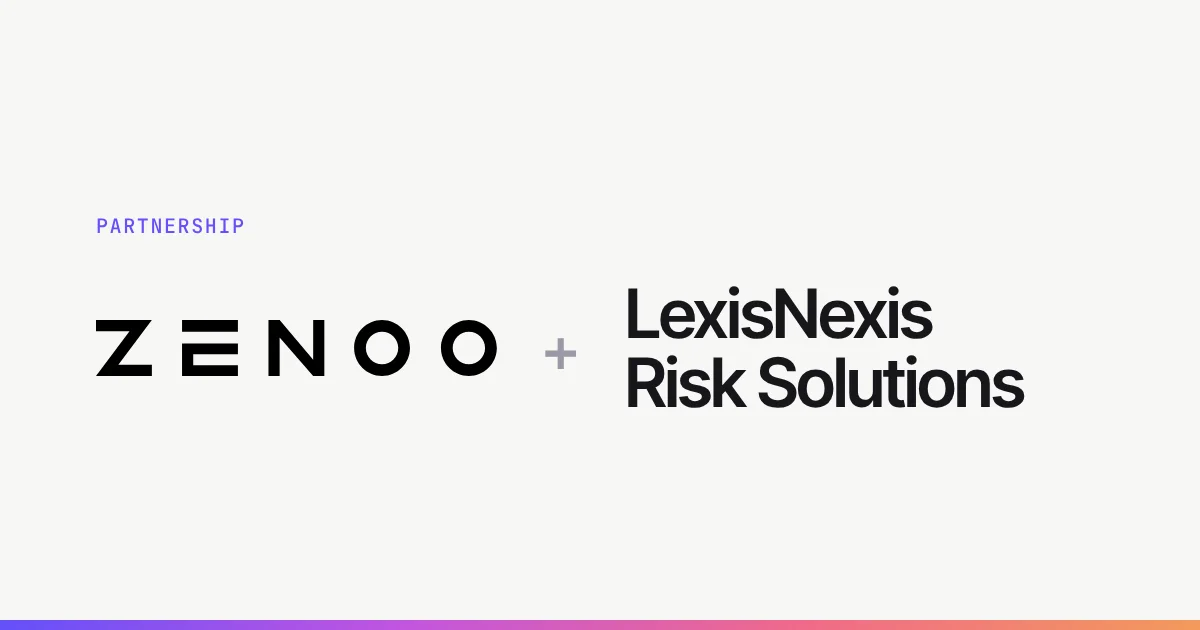 Zenoo and LexisNexis Risk Solutions sign reseller and systems integrator agreements